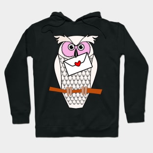 White Owl with Love Letters Hoodie